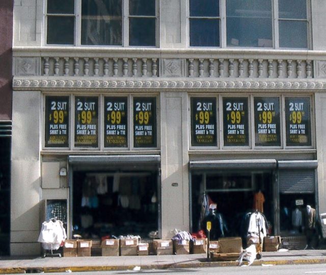 Before: Store front before rehabilitation